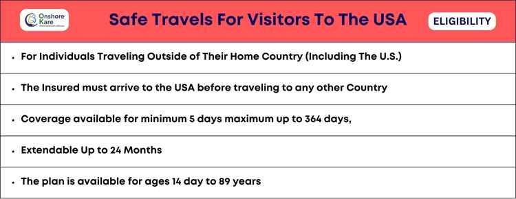 Safe Travels for Visitors to the USA Eligibility