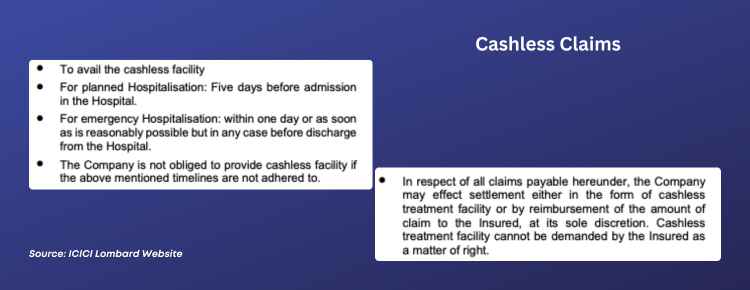 ICICI Lombard Reimbursement Claim
